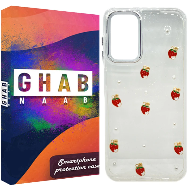 کاور قاب ناب مدل resin طرح توت فرنگی مناسب برای گوشی موبایل سامسونگ Galaxy A13 4G / A23