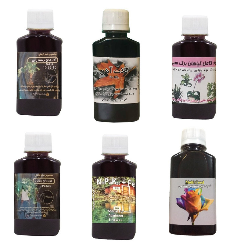 کود مایع فسفر ریشه زایی 10-52-10 و کلات آهن و کود کامل گیاهان برگ سبز و کود پتوس و کود سه بیست و کود گلدهی مدل life drop حجم 120 میلی لیتر کود مایع فسفر ریشه زایی 10-52-10 و کلات آهن و کود کامل گیاهان برگ سبز و کود پتوس و کود سه بیست و کود گلدهی مدل life drop حجم 120 میلی لیتر