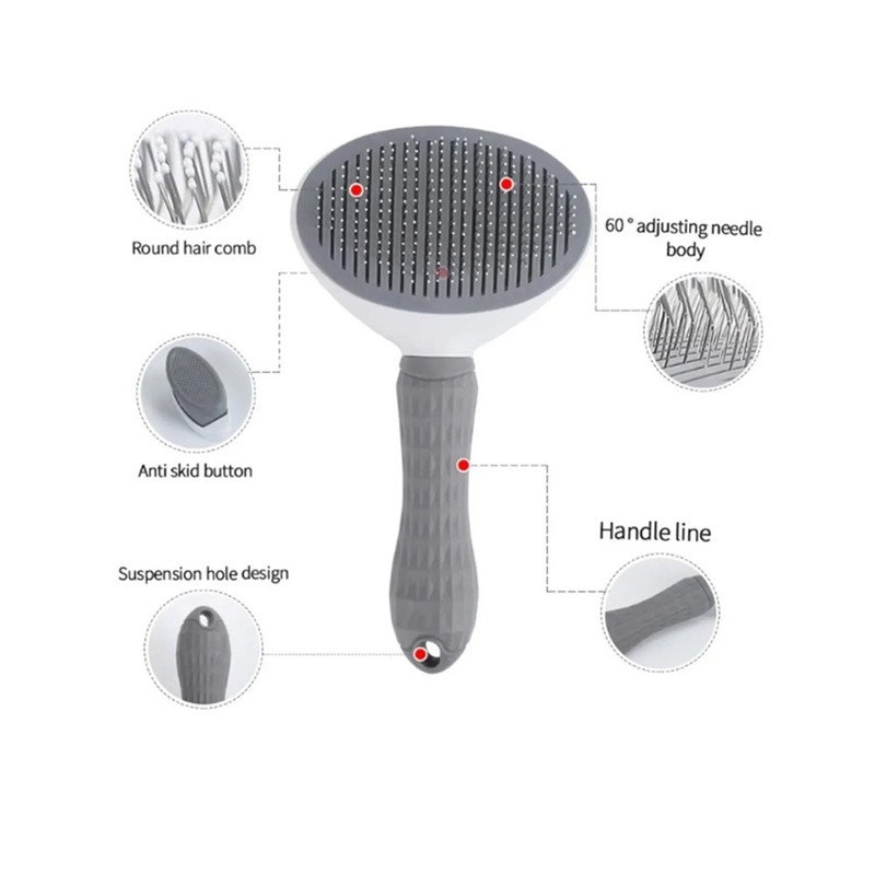 برس موی سگ و گربه مدل تخلیه دار کد GRI220