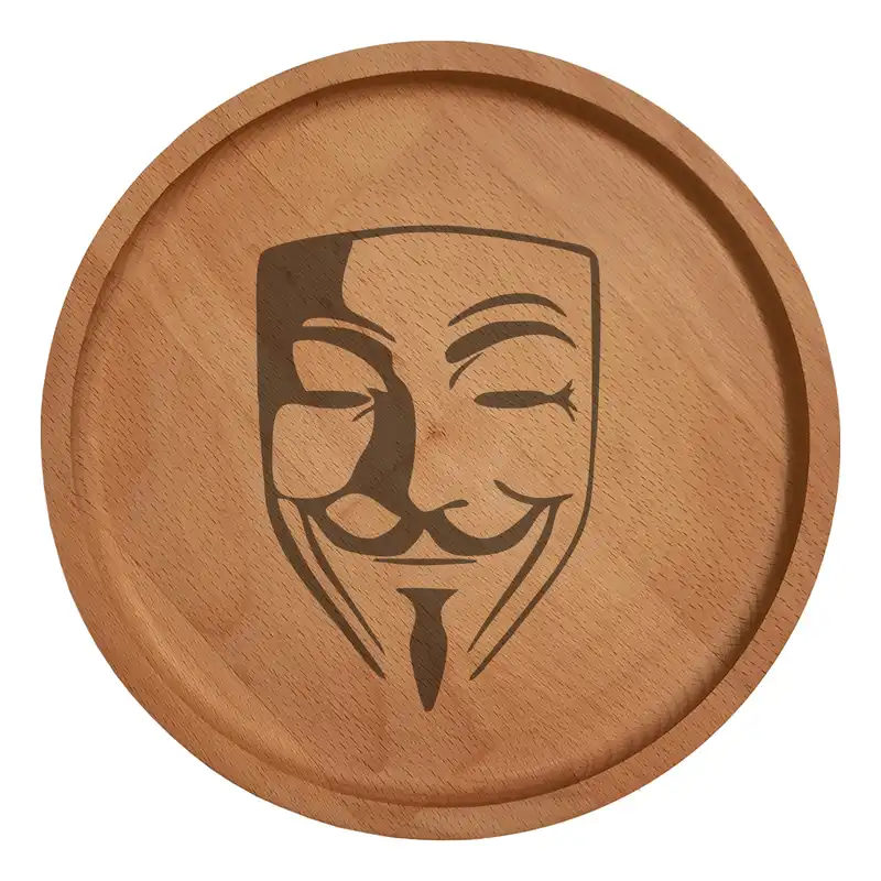 بشقاب چوبی مدل V for Vendeta 1119