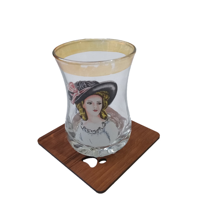 زیر لیوانی مدل مربعی طرح پنجه گربه مجموعه 4 عددی