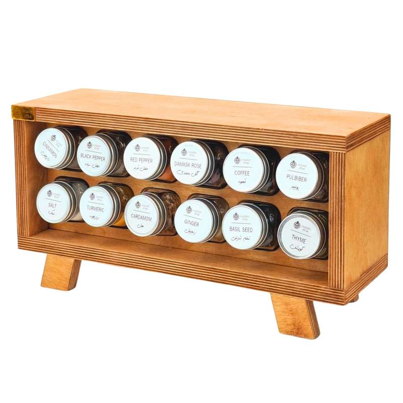 جا ادویه مدل مک کارتی کد JA06 مجموعه 12 عددی به همراه استند