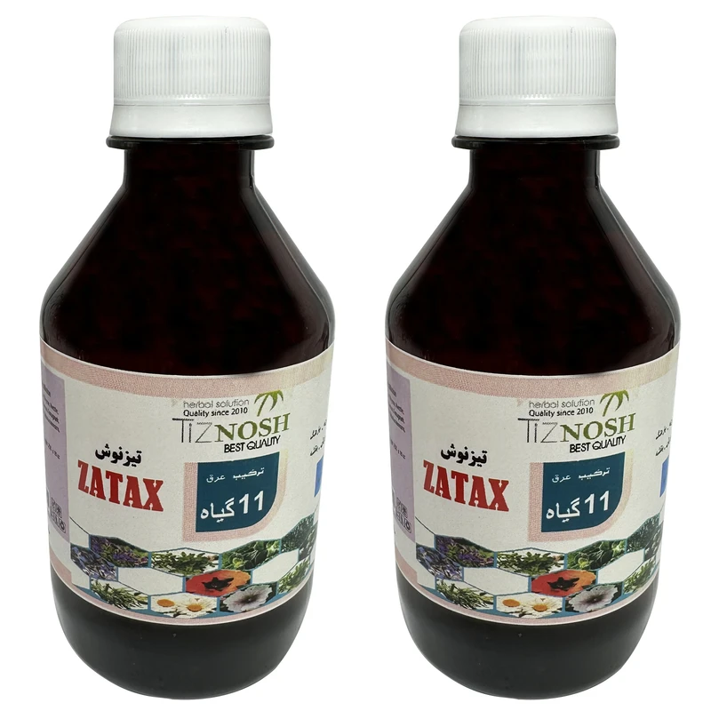 عرق 11 گیاه خلط آور تیزنوش - 500 میلی لیتر بسته 2 عددی