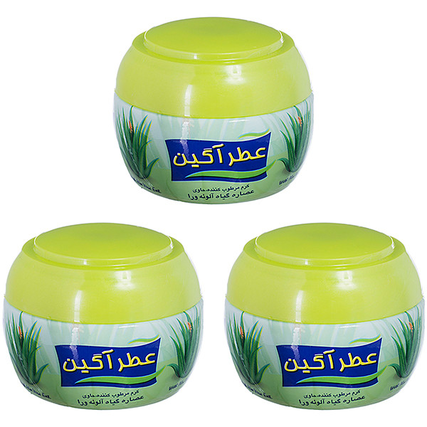کرم مرطوب کننده عطرآگین مدل آلوئه ورا وزن 150 گرم مجموعه 3 عددی