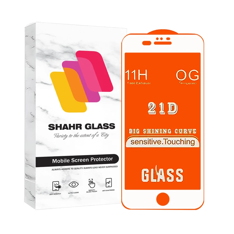 محافظ صفحه نمایش شهر گلس مدل FULLSH مناسب برای گوشی موبایل اپل iPhone 6s Plus / iPhone 6 Plus