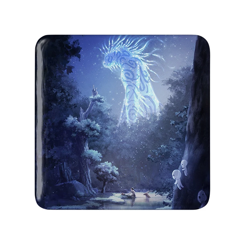 مگنت خندالو طرح سان و آشیتاکا انیمه پرنسس مونونوکه مدل مربعی کد 34103