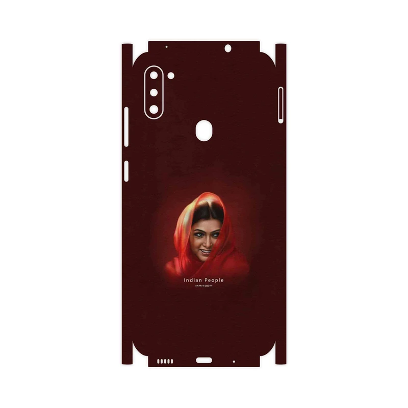 برچسب پوششی ماهوت مدل Portrait of an Indian Woman-FullSkin مناسب برای گوشی موبایل سامسونگ Galaxy M11