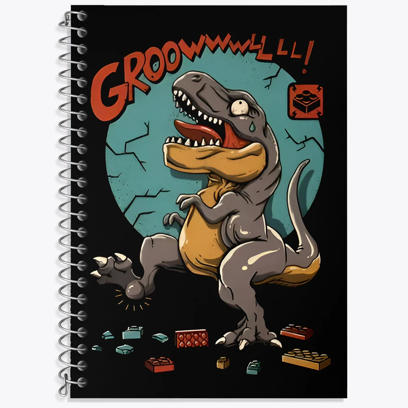 دفتر نت موسیقی 50 برگ خندالو طرح دایناسور کد N3524