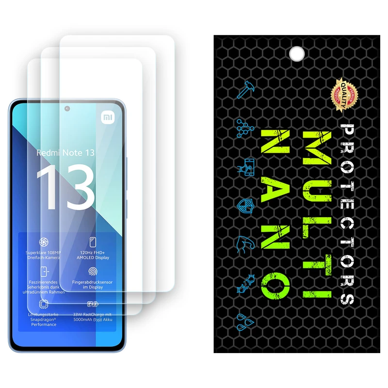 محافظ صفحه نمایش مولتی نانو مدل X-S3N مناسب برای گوشی موبایل شیائومی Redmi Note 13 4G بسته سه عددی