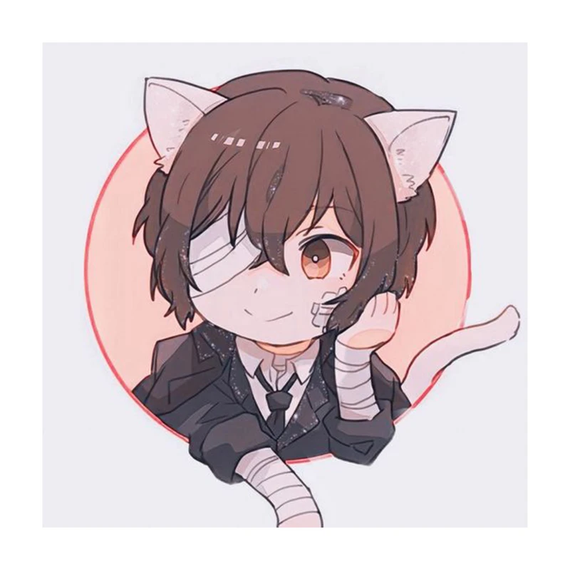 استیکر لپ تاپ و موبایل مدل انیمه طرح سگ‌های ولگرد بانگو اوسامو دازای Bungo Stray Dogs Osamu dazai کد 326