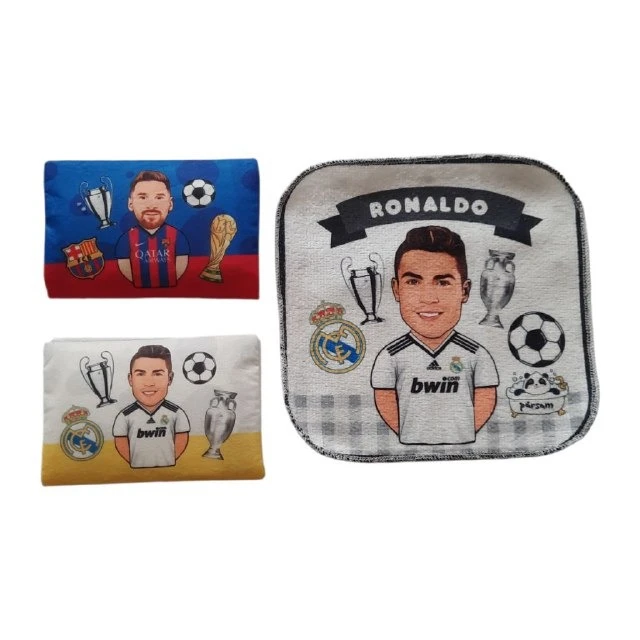 حوله دست و صورت مدل رونالدو کد mn132 به همراه جای دستمال کاغذی بسته 3 عددی