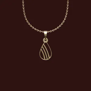 گردنبند طلا 18 عیار زنانه مدوپد مدل هندسی کد X2-1-1255