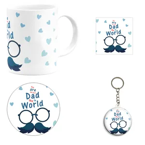 ست هدیه ماگ طرح روز پدر کد A2 مجموعه 4 عددی