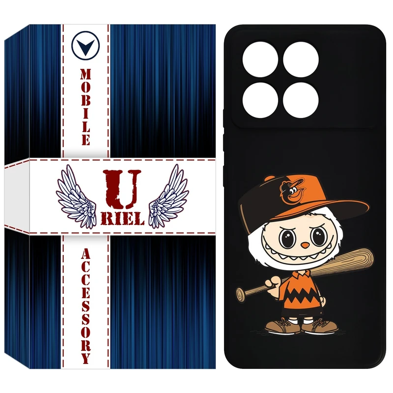 کاور یوریل قاب مدل KSH کد 128 طرح عروسک لبوبو مناسب برای گوشی موبایل شیائومی Poco F6 Pro / Redmi K70 / K70 Pro