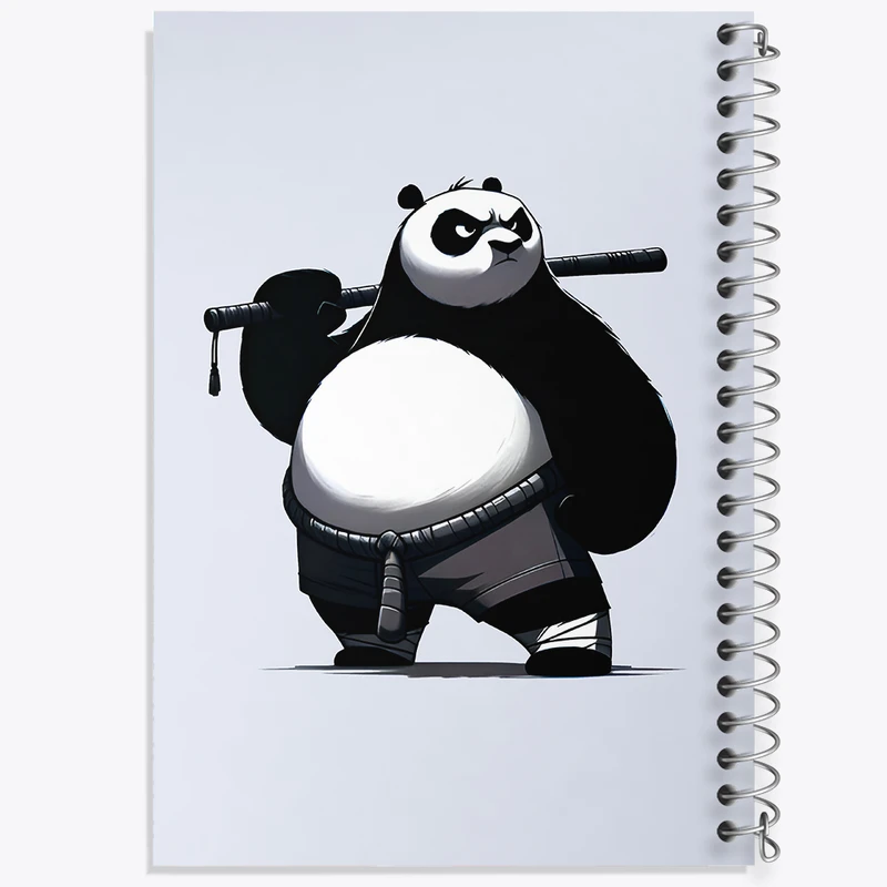 دفتر شطرنجی 50 برگ خندالو طرح پاندای کونگ فوکار کد F6781