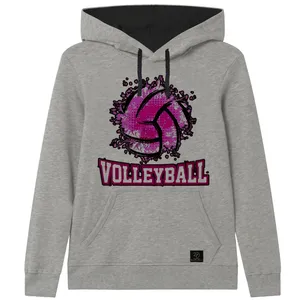 هودی دخترانه 27 مدل والیبال کد V63 رنگ طوسی