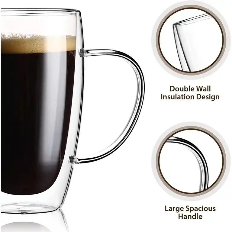 لیوان مدل دوجداره کد 350cc بسته دو عددی