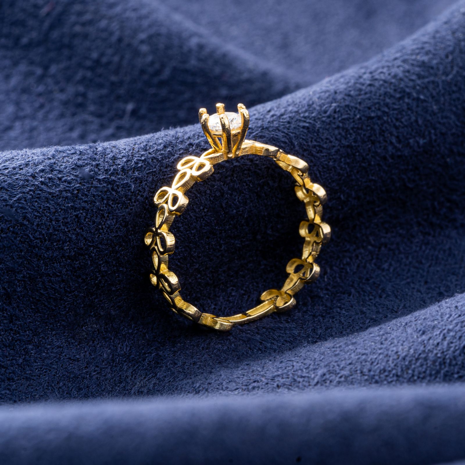انگشتر طلا 18 عیار زنانه جواهری سون مدل 2727 -  - 5