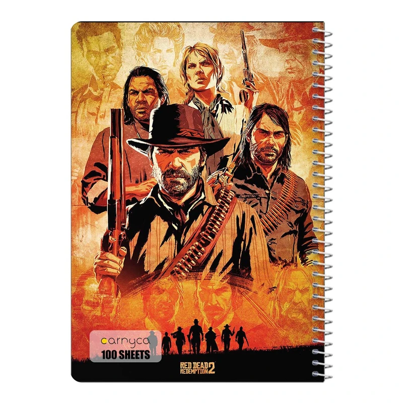 دفتر شطرنجی 100 برگ سیمی کارنیکا طرح رد دد Red Dead Redemption کد 95350