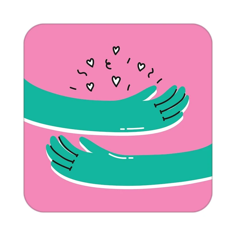 زیر لیوانی کاکتی طرح عاشقانه مدل mp40954