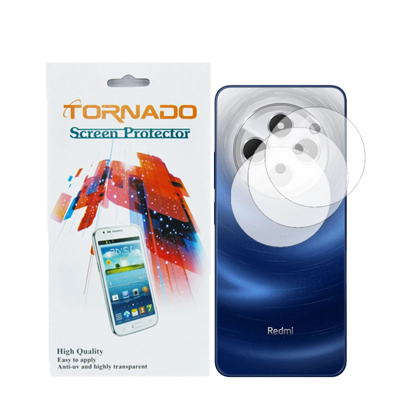 محافظ لنز تورنادو مدل نانوگلس مناسب برای گوشی موبایل شیائومی Redmi 14C بسته 3 عددی