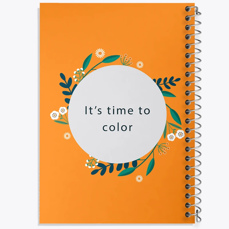 دفتر ژورنال نویسی 50 برگ خندالو مدل نقطه ای طرح It Is Time To Color کد N163