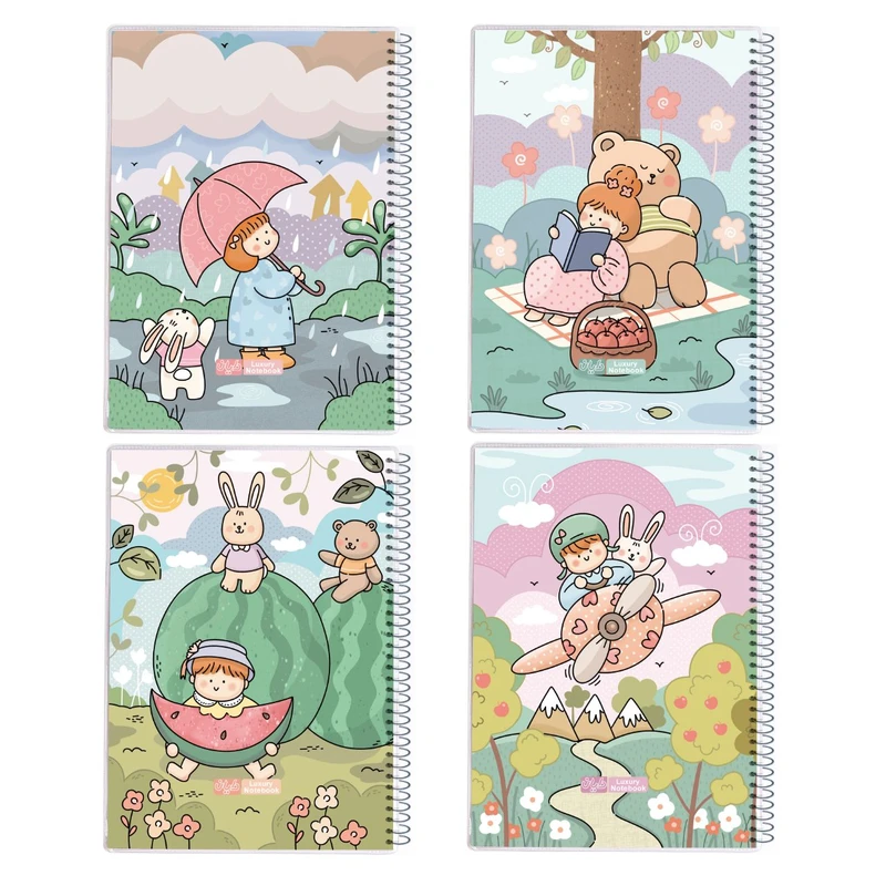 دفتر مشق 50 برگ دایان مدل هانی کد 65142 بسته 4 عددی