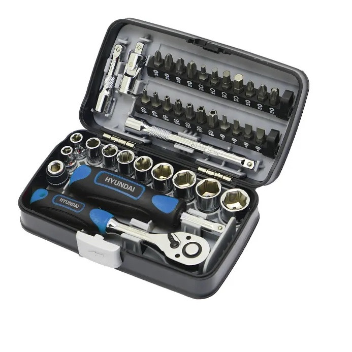 سری بکس و پیچ گوشتی هیوندای مدل 9138 مجموعه 38 عددی