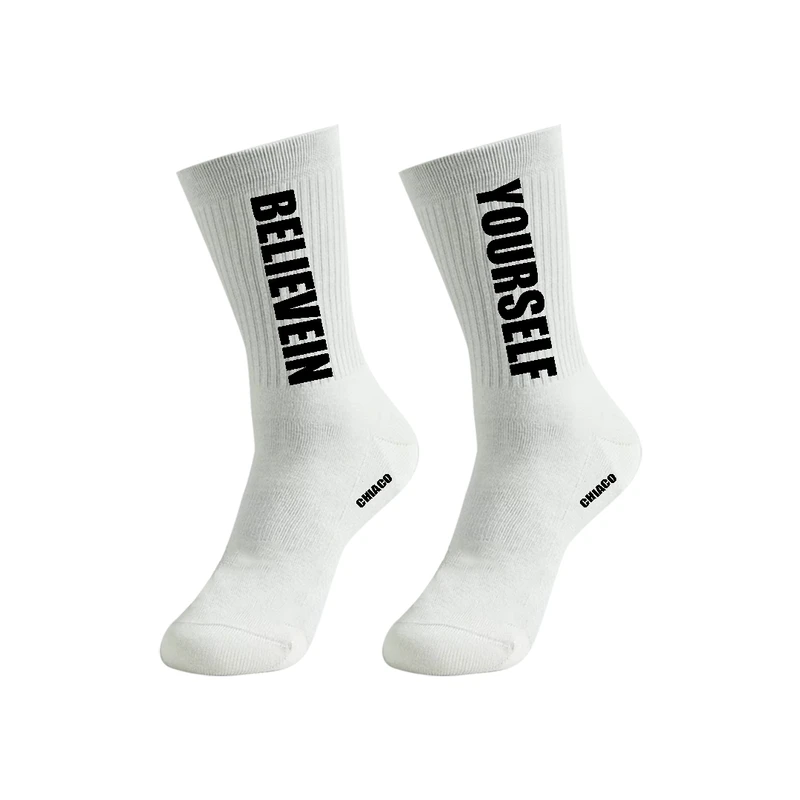 جوراب ورزشی انعطاف پذیر ساق بلند زنانه چیاکو مدل BELIEVEIN YOURSELF کد 03