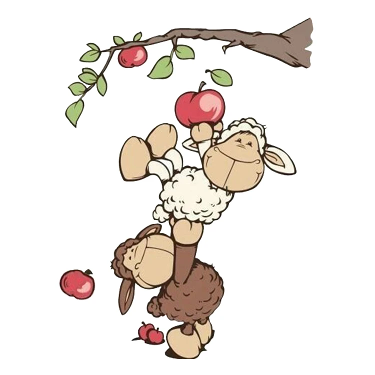 استیکر پارچه و لباس پاد آفرین مدل گوسفندها کد DKST133