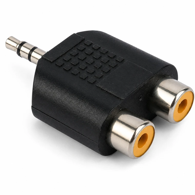 تبدیل 2 به 1 صدا RCA به AUX مدل HMT