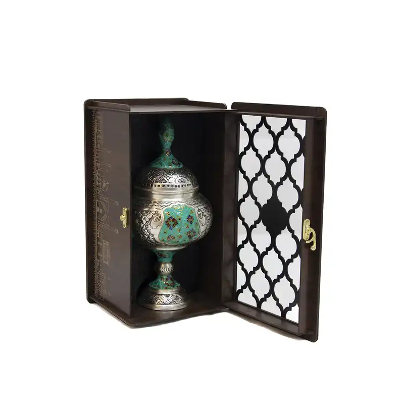 شکلات خوری قلمزنی مسی طرح نقاشی تذهیب کد 7079