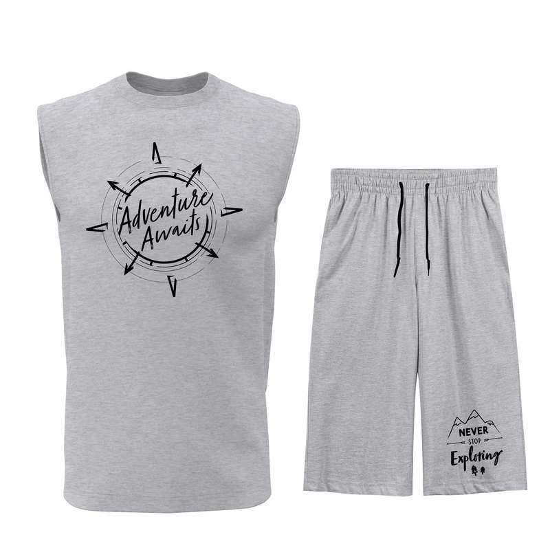 ست تاپ و شلوارک مردانه مدل A048G