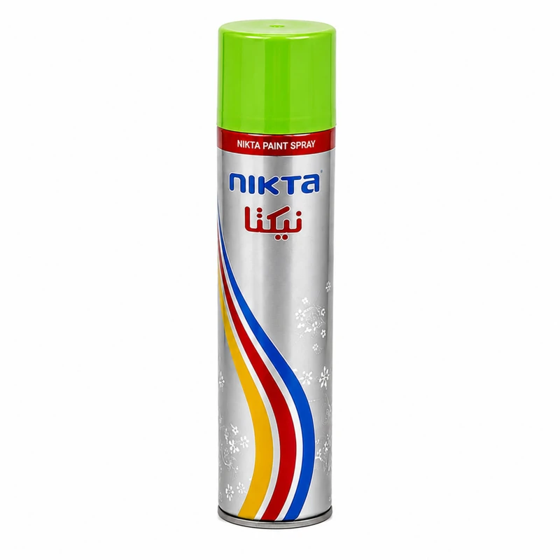 اسپری رنگ سبز فسفری نیکتا مدل Paint Spray حجم300 میلی‌لیتر