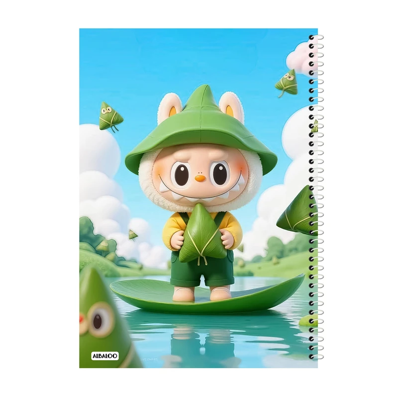دفتر مشق 100 برگ آلبالو طرح عروسک لبوبو کد 2365 