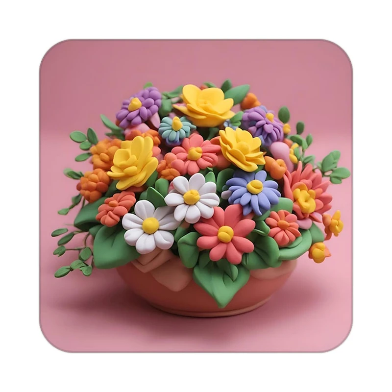 زیر لیوانی کاکتی طرح گل مدل mp16883