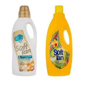 مایع لباسشویی و مایع نرم کننده حوله و لباس زرد سافتلن سری Aroma Soft Z حجم 2 لیتر بسته 2 عددی