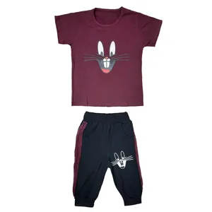 ست تی شرت و شلوارک دخترانه مدل 05 کد Z80