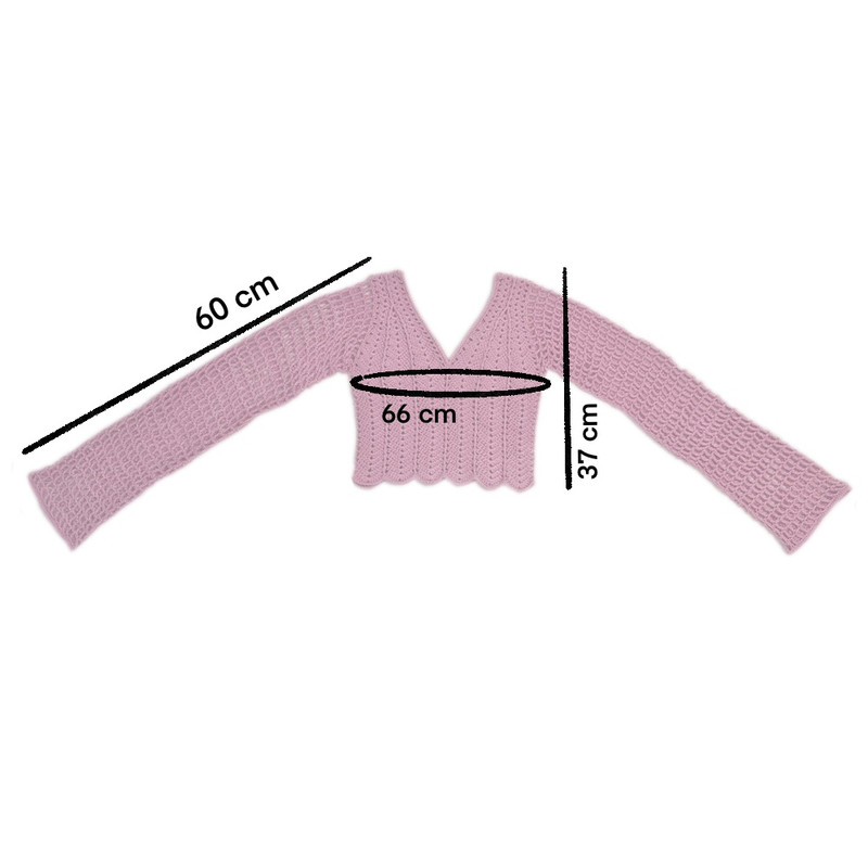 پلیور زنانه مدل کراپ صدفی کد 001