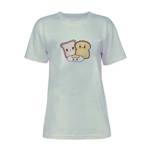 تی شرت آستین کوتاه زنانه مدل CUTE کد L198 رنگ طوسی