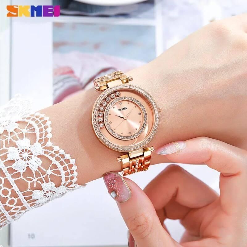 ساعت مچی عقربه ای زنانه اسکمی مدل 1740rosegold -  - 2