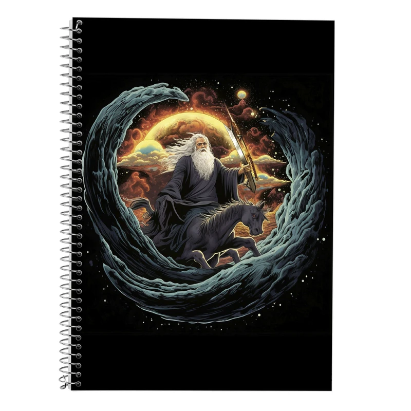 دفتر زبان 50 برگ مدوپد مدل دوخط طرح  ارباب حلقه ها The Lord of the Rings کد DF3089