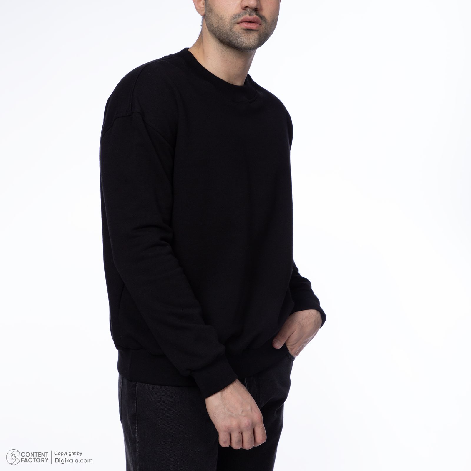 سویشرت مردانه سیکس زیرو ناین مدل 1000 رنگ مشکی -  - 4