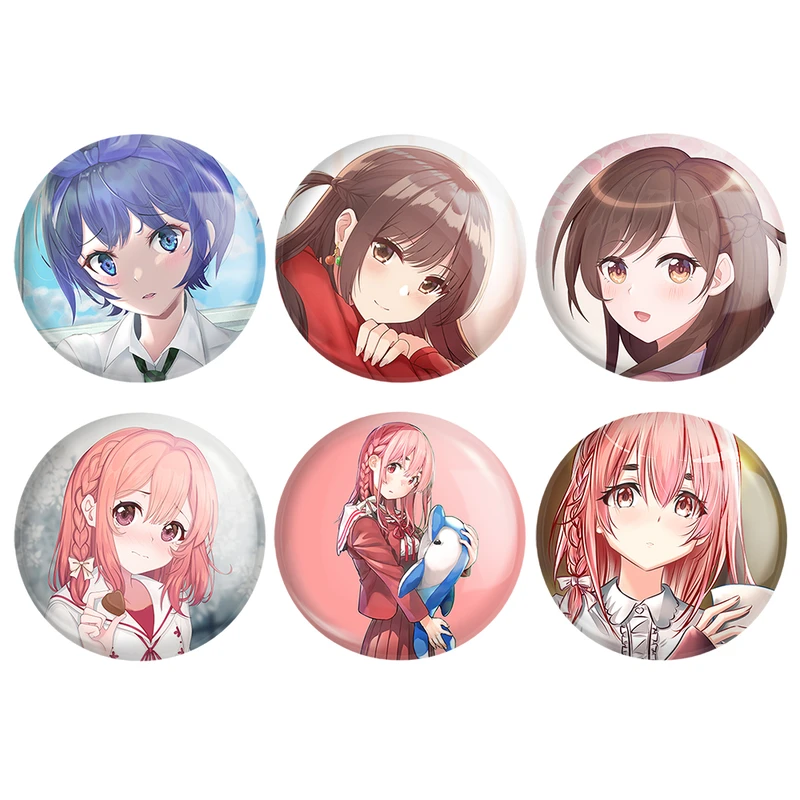 مگنت خندالو طرح انیمه کانوجواوکاری Kanojo Okarishimasu کد 1015A مجموعه 6 عددی