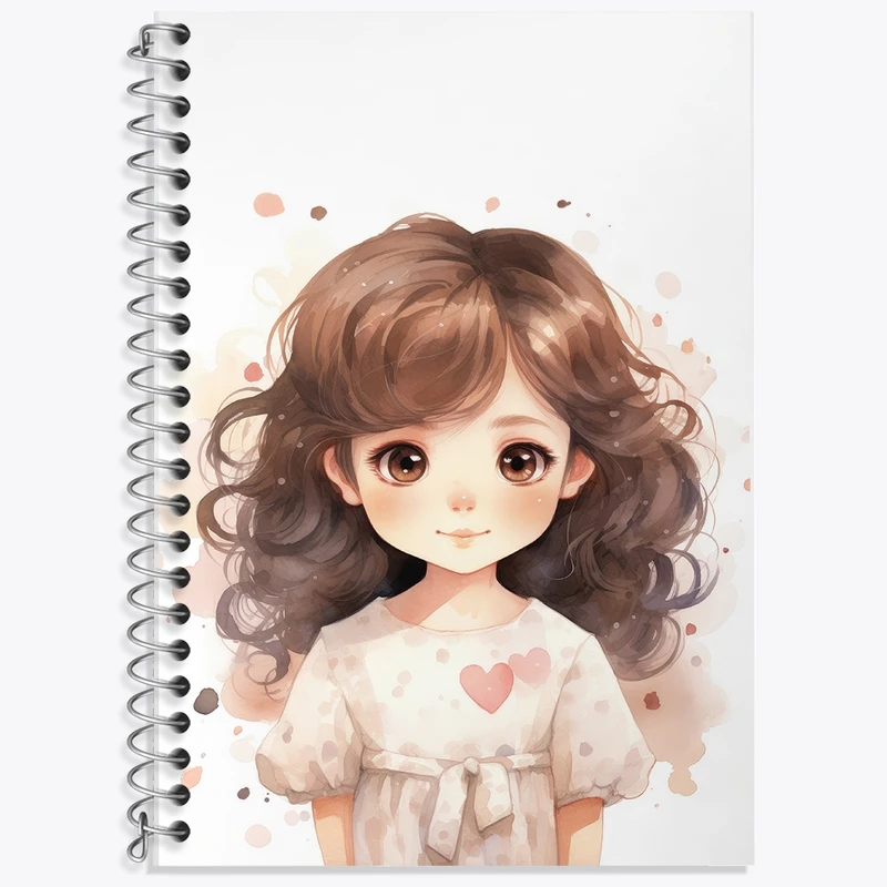 دفتر زبان 50 برگ خندالو مدل سه خط طرح دخترانه کد F2272