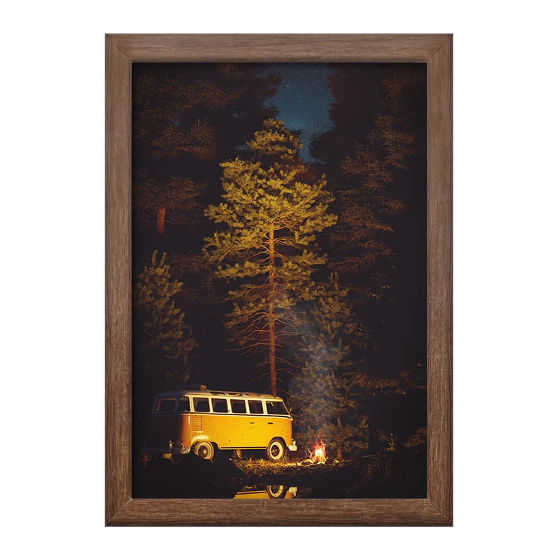 تابلو خندالو طرح کمپینگ (Camping) کد F728