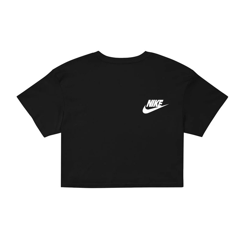 کراپ‌ تی‌شرت آستین کوتاه زنانه مدل CM12 رنگ مشکی