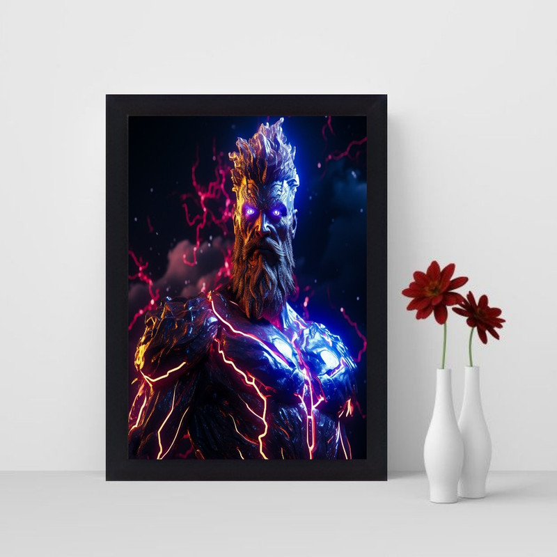 تابلو نوری گیم دکور طرح خدای جنگ مدل God of war 3