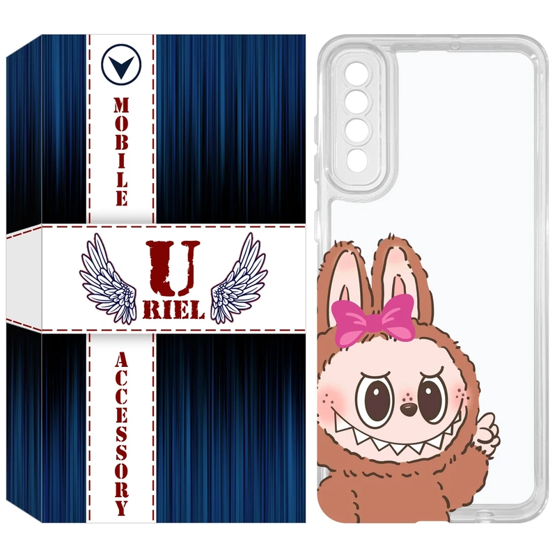 کاور یوریل قاب مدل Clear کد 109 طرح لبوبو Labubu مناسب برای گوشی موبایل سامسونگ Galaxy A51