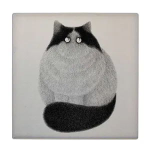 زیر لیوانی  طرح نقاشی گربه کد    6096748_5244